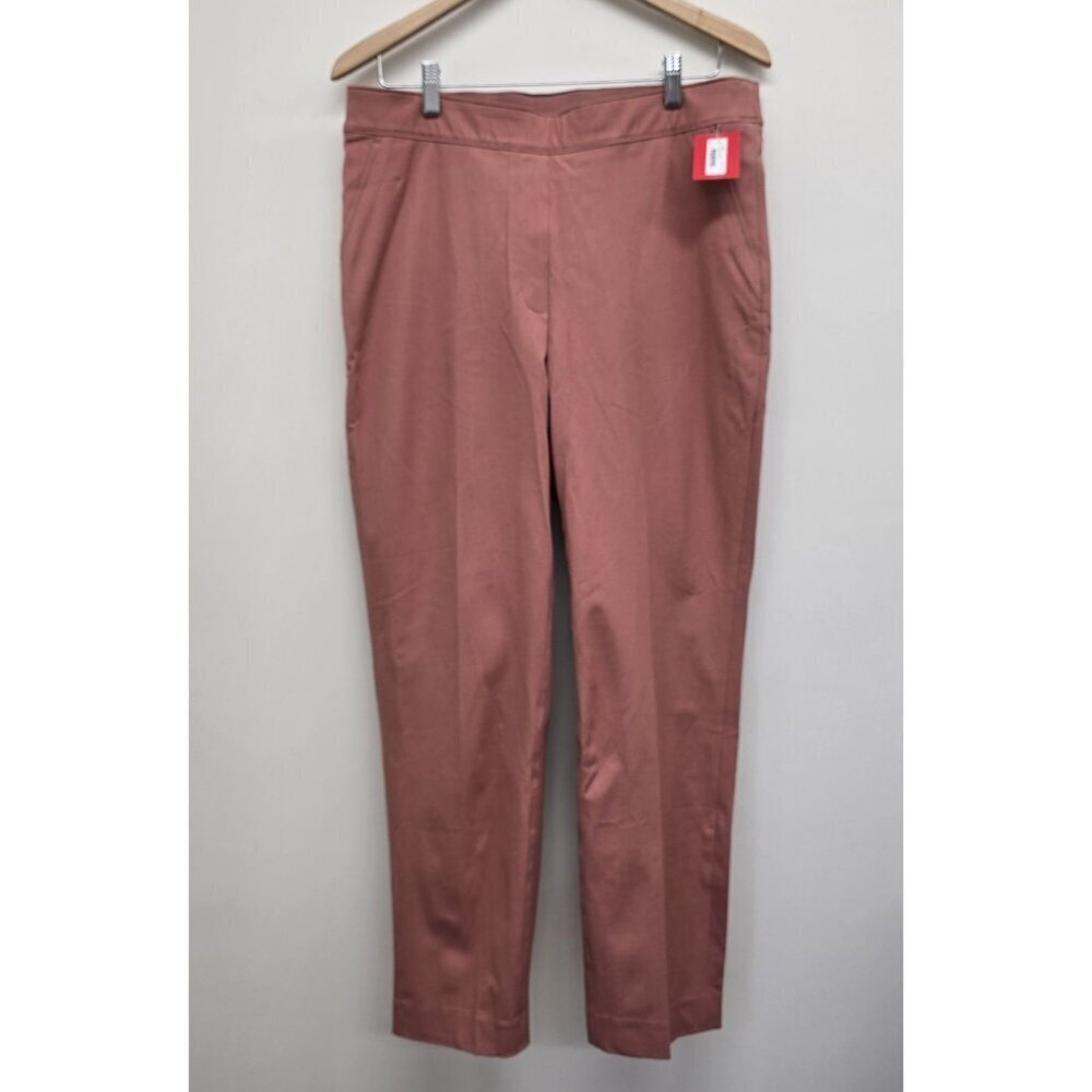 NEW Spanx Polished Ankle Slim Pull On Pants Large Tall High Waist Terra Cotta